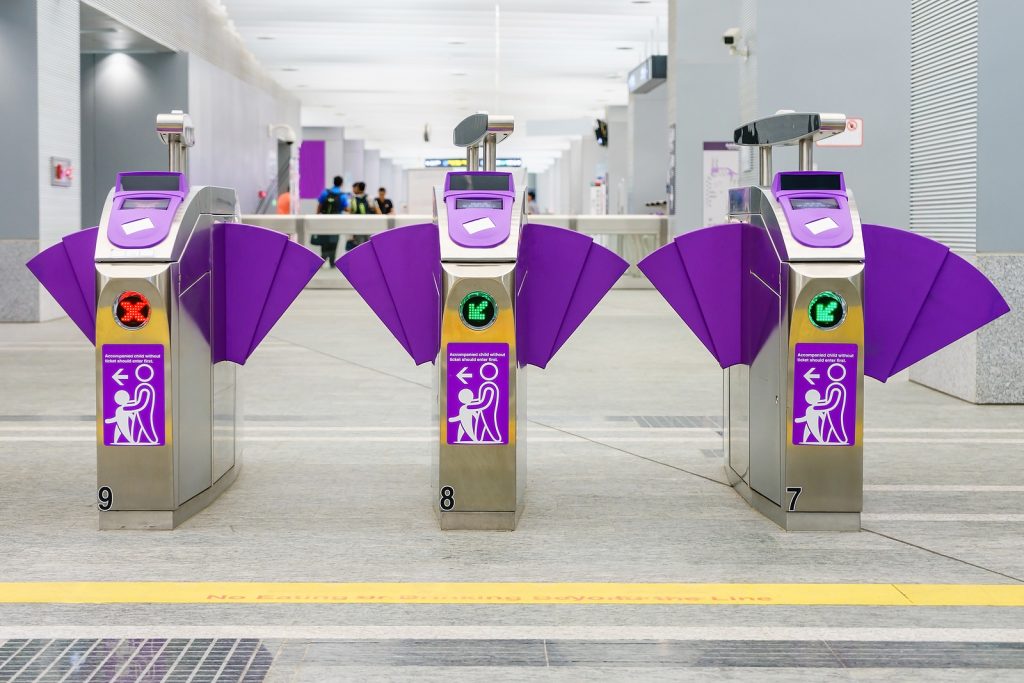 Passenger lift - Automatic access control ticket barriers