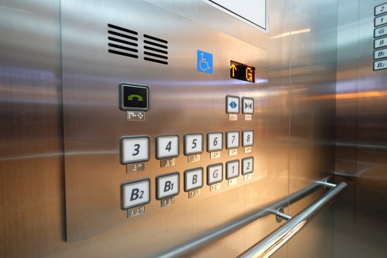 passenger lift solutions - Buttons in elevator with Braille code